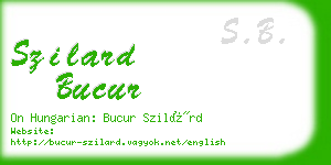 szilard bucur business card